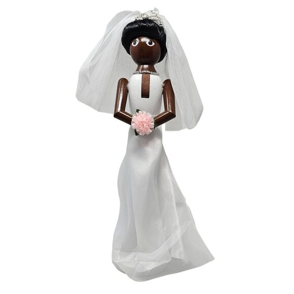Ethnic Bride Wedding Day Anniversary 16" Christmas Nutcracker - Picture 1 of 4
